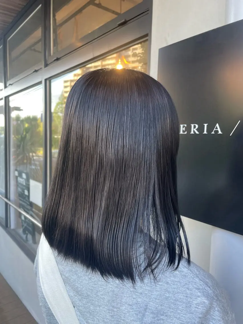 ミディアム カラー 黒髪 🌿FERIA桃山台 AYA🌿のヘアスタイル