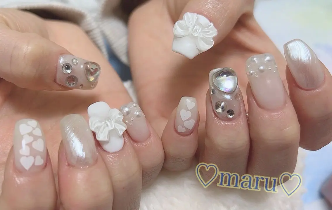 ネイル リボン ハンドネイル フットネイル まるみ♡7/1〜値上 げ致します(>_<)のその他イメージ