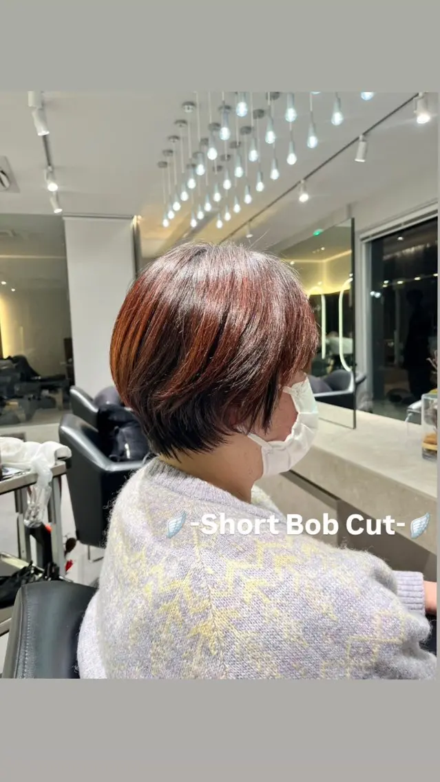ショート ショートボブ ボブ ショートヘア レイヤー✂︎ yuinaのヘアスタイル