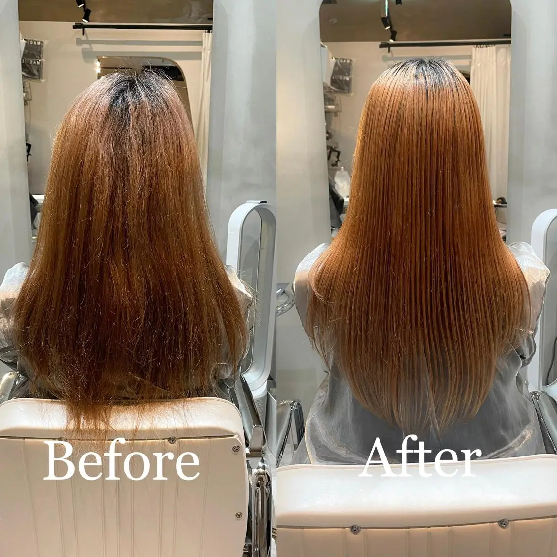 ロング くせ毛 髪質改善 縮毛矯正 トリートメント LOMA🇰🇷 銀座クボタのヘアスタイル