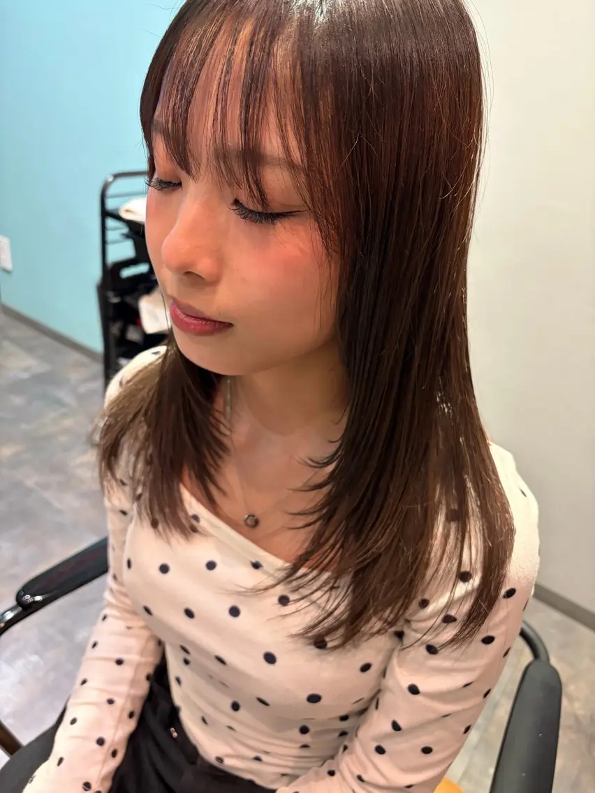 ロング レイヤーカット カット ✨縮毛矯正モデル✨ RURUのヘアスタイル