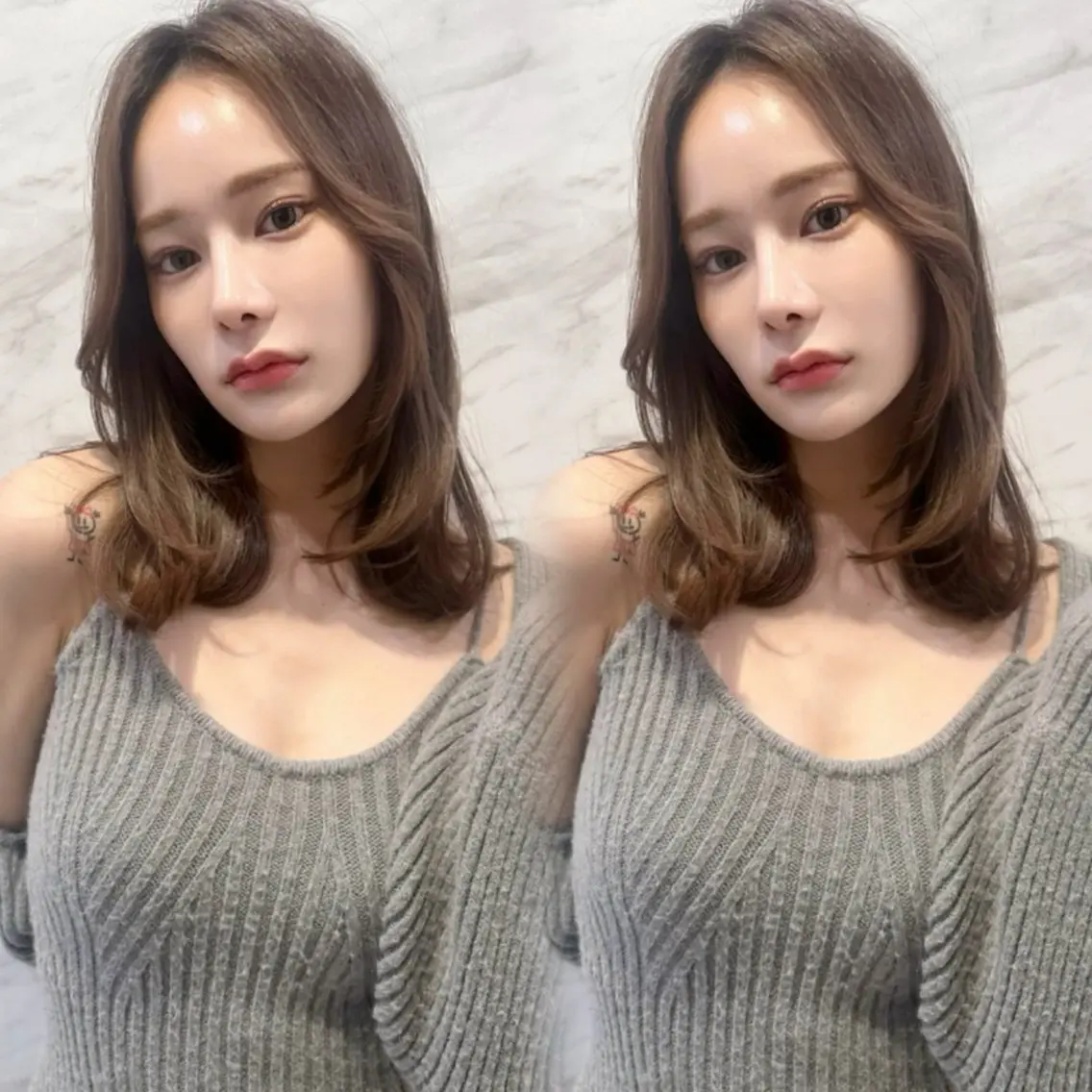 セミロング カラー RYU/レイヤー /透明感艶カラーのヘアスタイル