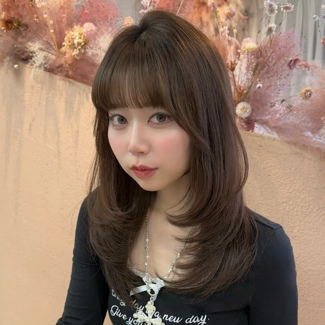 セミロング ♡韓国/レイヤー カット/Ayana♡のヘアスタイル