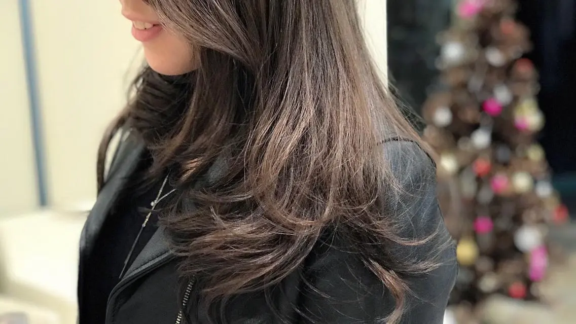 ロング カラー ベージュカラー 透明感カラー 当日予約🆗✂︎ ウエモト　タクのヘアスタイル