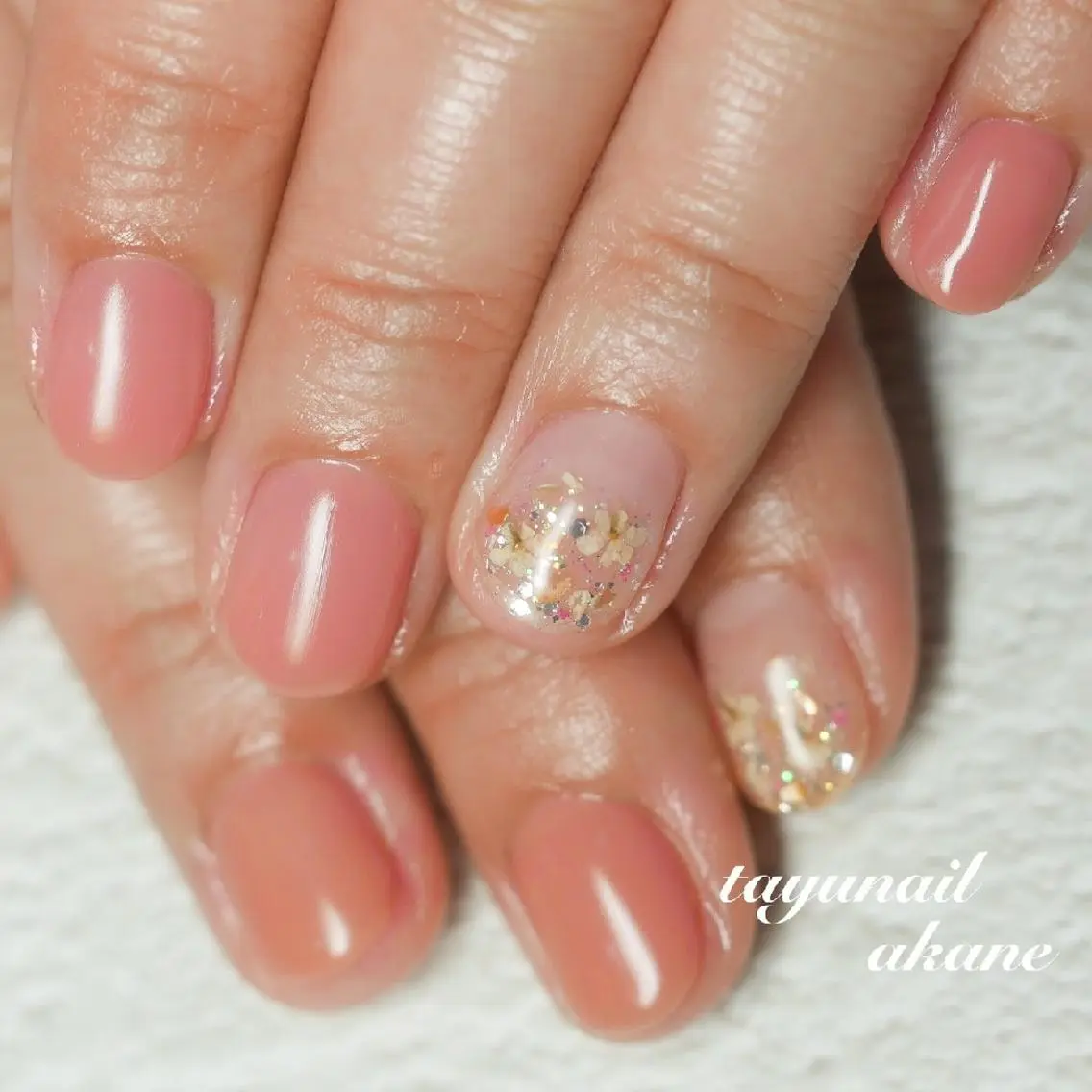 ネイル アートネイル ブルー フラワーネイル ジェルネイル パラジェル ネイルサロン 【たゆnail】のネイルデザイン