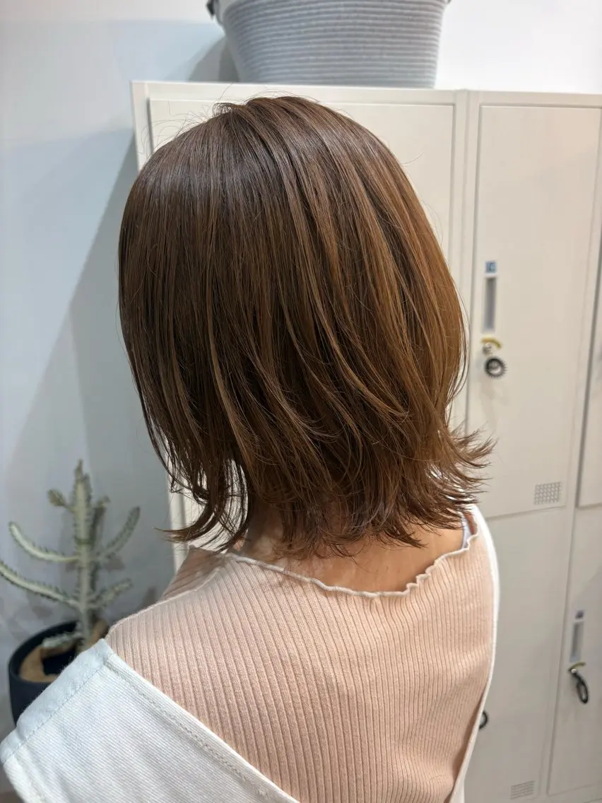 カラー ベージュカラー ボブ カット eL横浜west☆ KORINのヘアスタイル