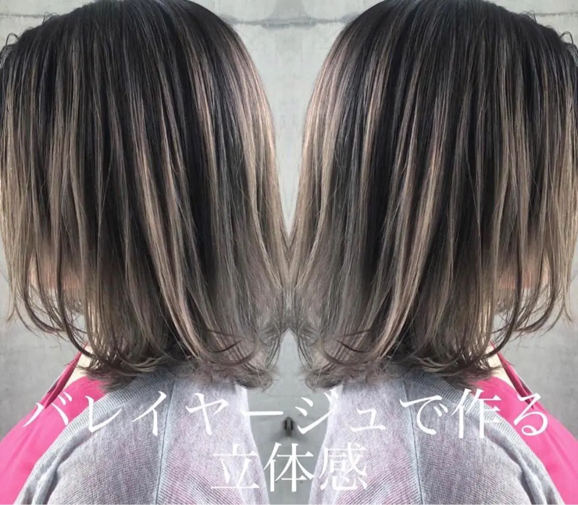ミディアム カラー テトネ タカシのヘアスタイル