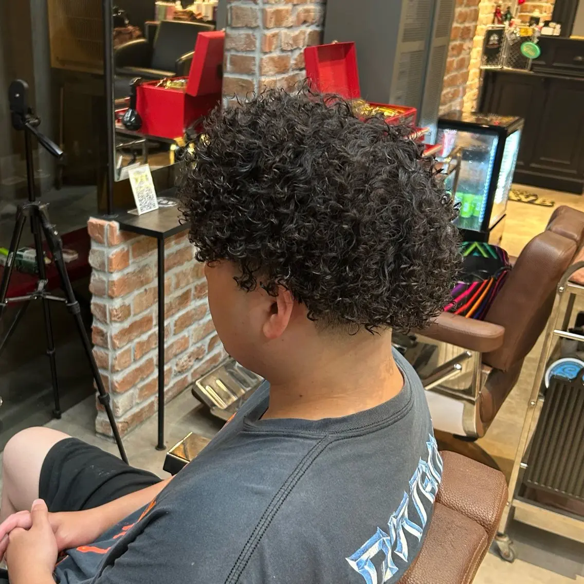 ショート パーマ メンズ カット パーマ 💈針金パーマ/ ソフトアフロ💈望愛のヘアスタイル