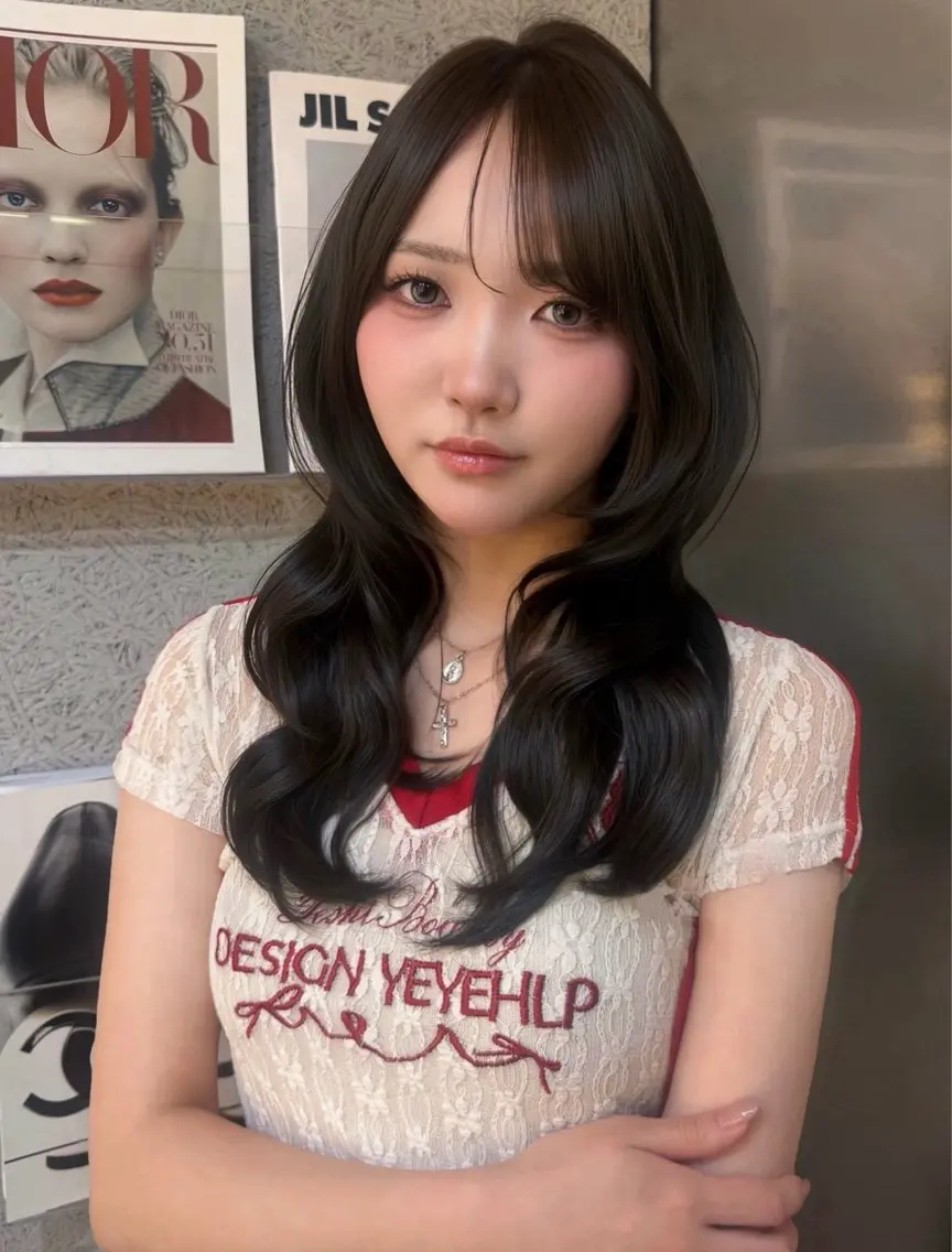 カラー グレージュ ミント ヘアカラー ・*·̩͙꒰ঌ RIN໒꒱·̩͙⋆.のヘアスタイル