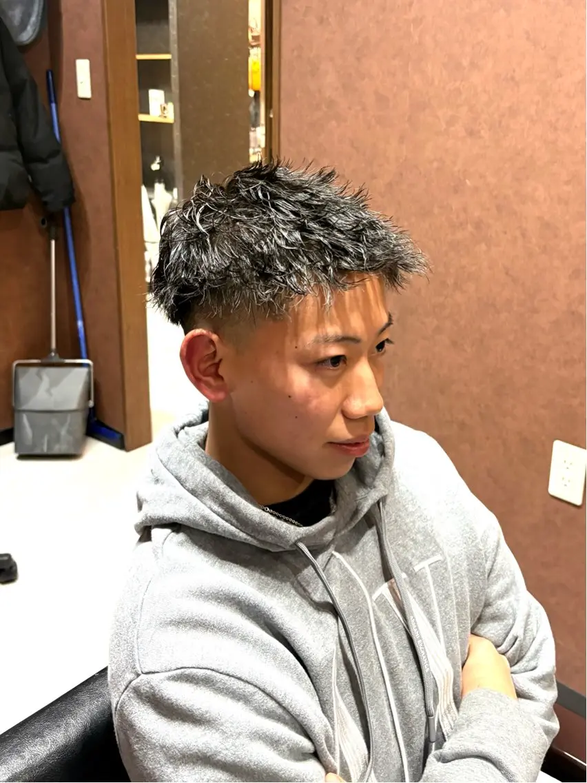 ショート パーマ メンズ メンズパーマ カット パーマ メンズ特化 / Reiのヘアスタイル
