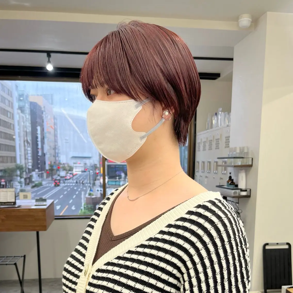 ショート カラー ブリーチ ブリーチなしカラー レッドカラー ボブ 髪質改善 カット ヘアカラー トリートメント 初めてのショート お任せください✂️のヘアスタイル
