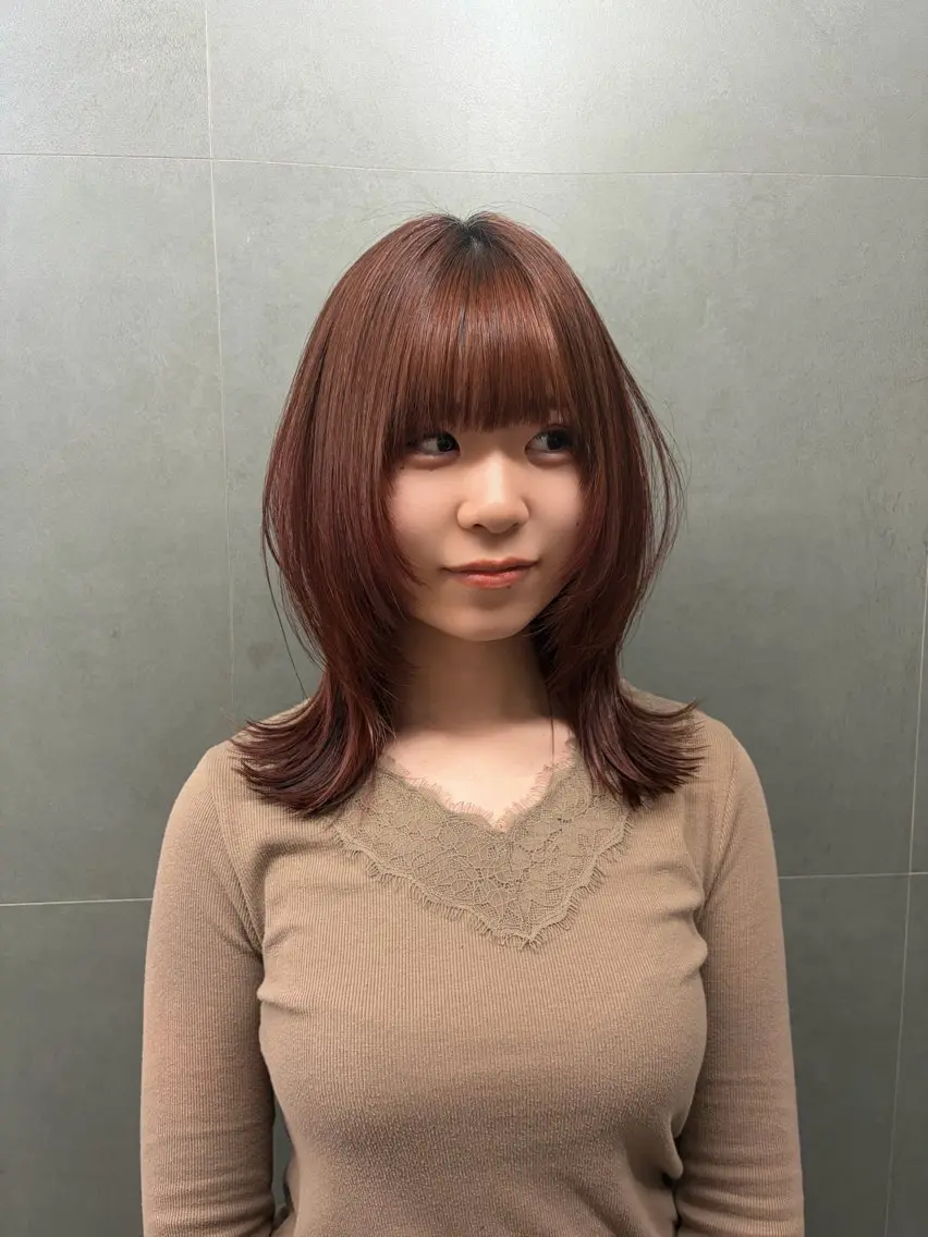 ミディアム カット ヘアカラー トリートメント THE ECT 🌸濱吉優希🌸のヘアスタイル