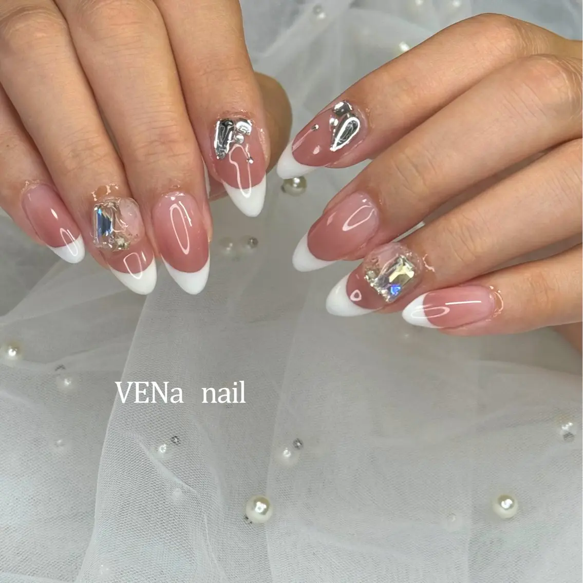 ネイル べっ甲ネイル フットネイル フレンチネイル シンプルネイル ワンホンネイル VENa eye＆ nail salonのマツエク・マツパデザイン