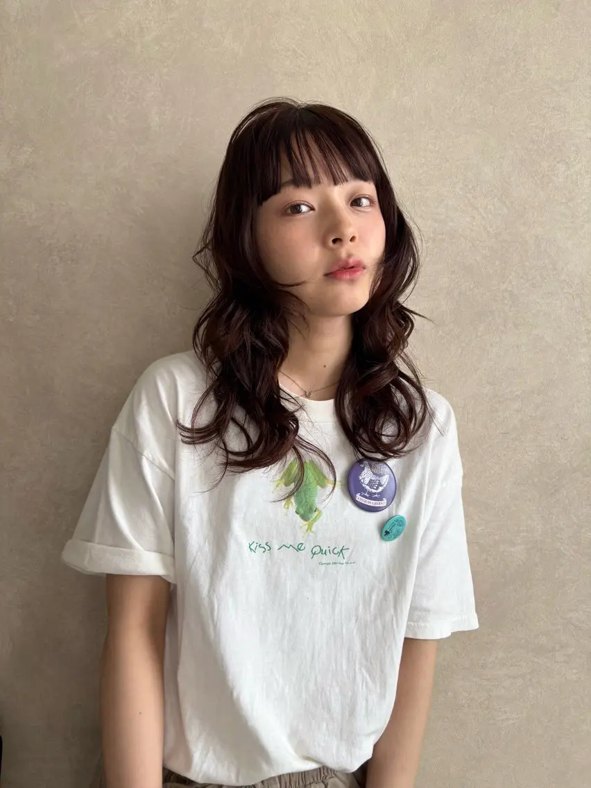 セミロング カラー カット ヘアカラー トリートメント ENIF ヤマグチアツコのヘアスタイル