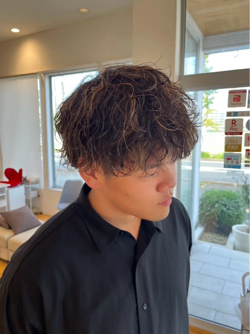 パーマ メンズ メンズパーマ カット 花華 /九大学研都市 /メンズカットのヘアスタイル
