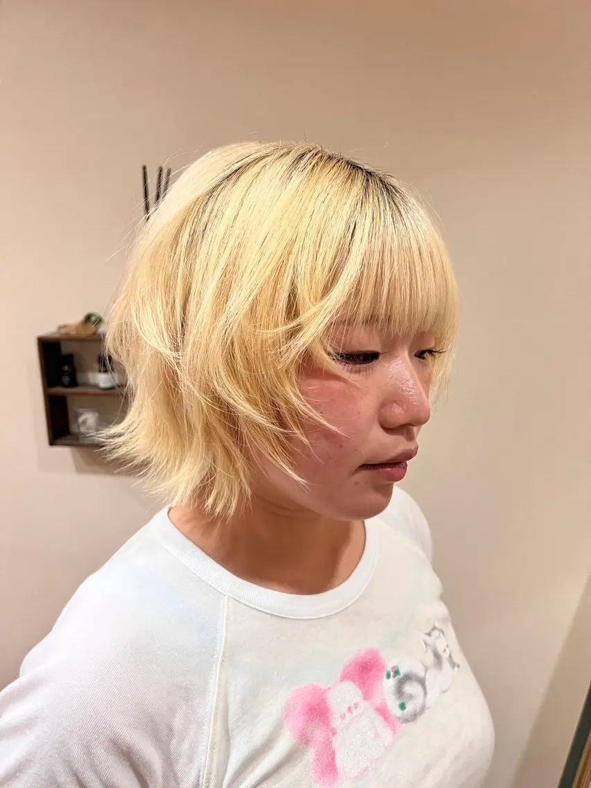 ショート ボブレイヤー ボブ レイヤーカット 韓国スタイル🫧 サーシャのヘアスタイル