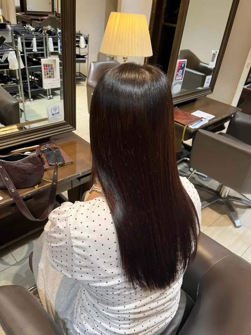 ロング カット 縮毛矯正 谷口 琉飛のヘアスタイル