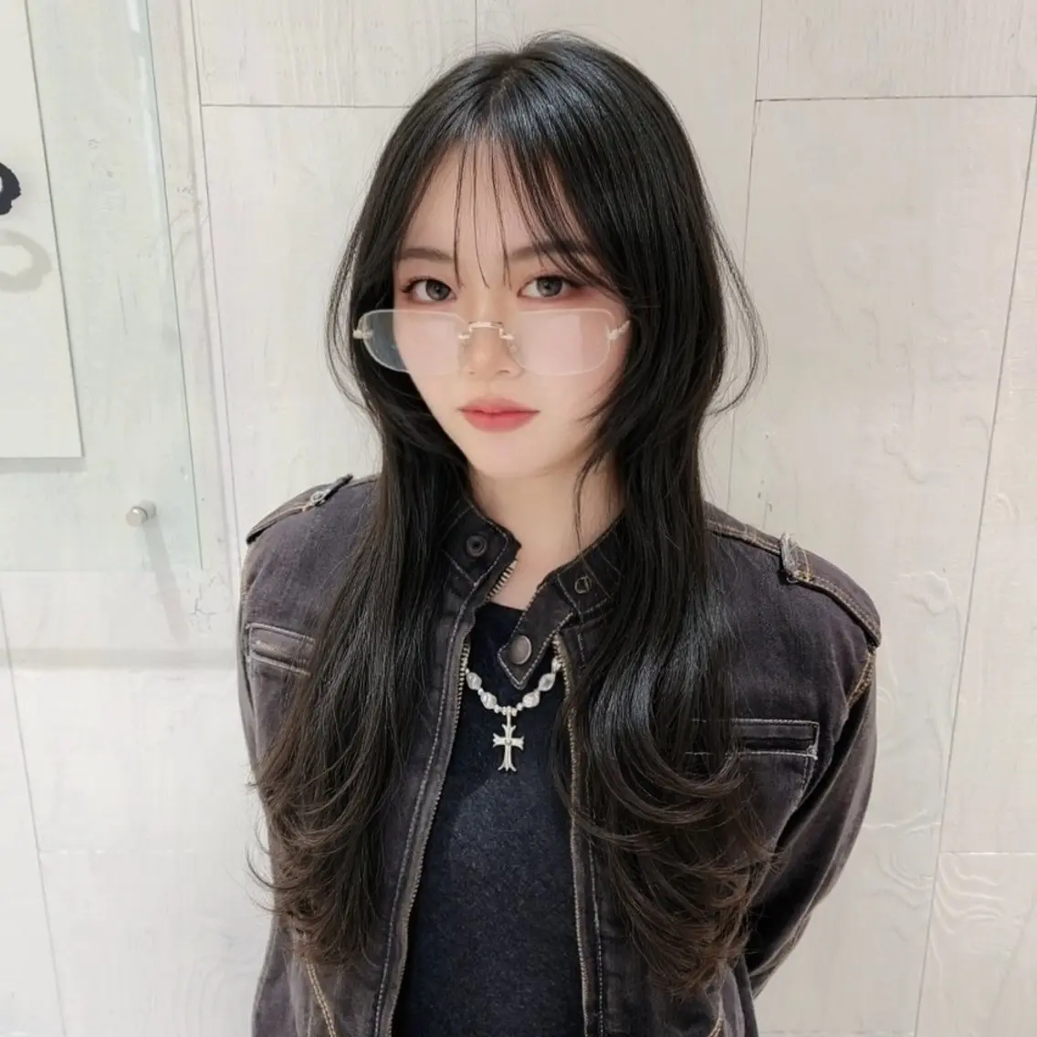 ロング ハッシュカット 韓国風ヘア カット トリートメント レイヤーカット/ ウルフカット/大橋 のヘアスタイル