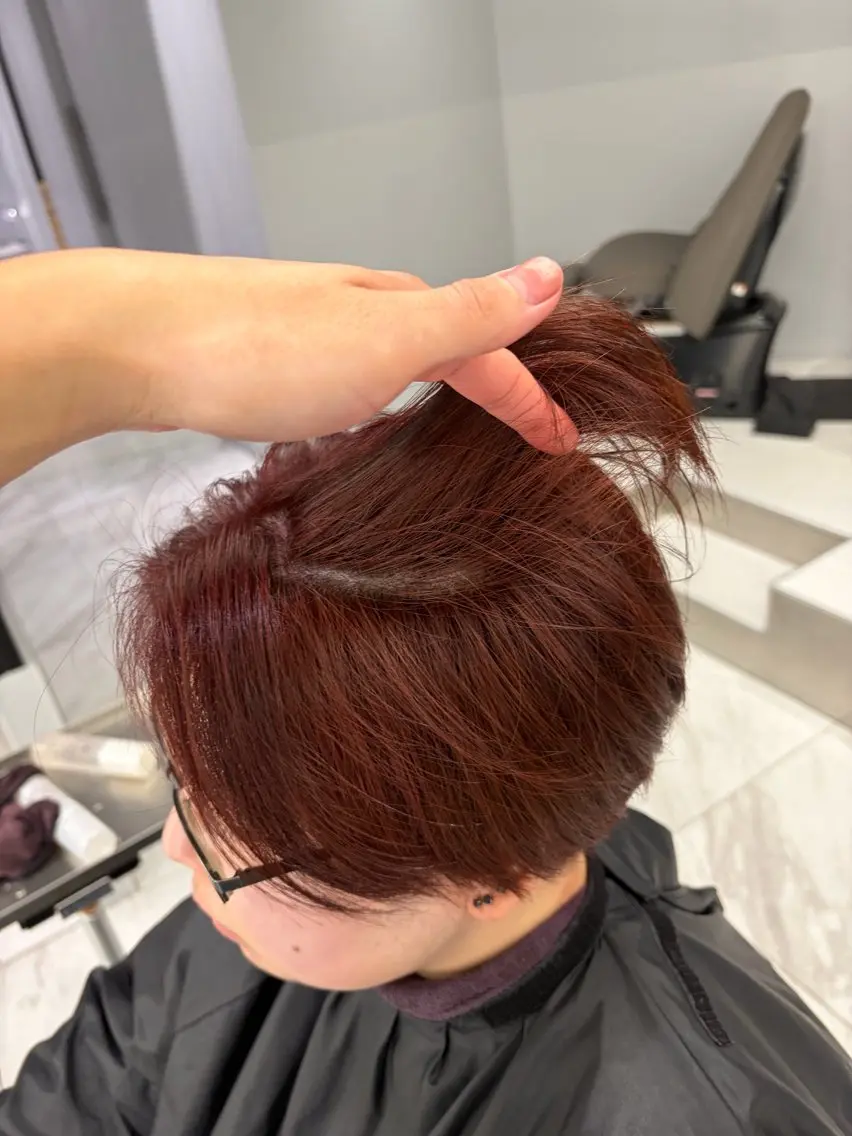 ショート ヘアカラー ハイトーン✖️ 縮毛矯正シュンペイのヘアスタイル