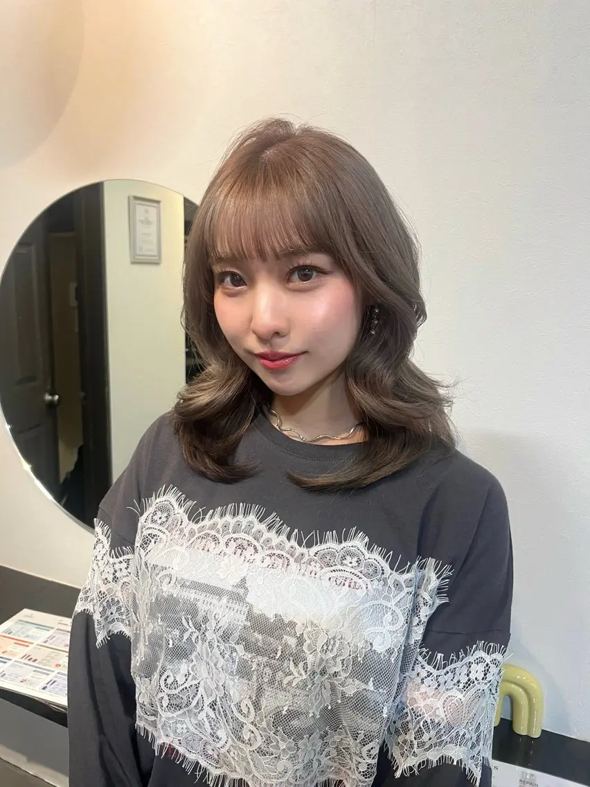 ミディアム LUCK rizunaのヘアスタイル