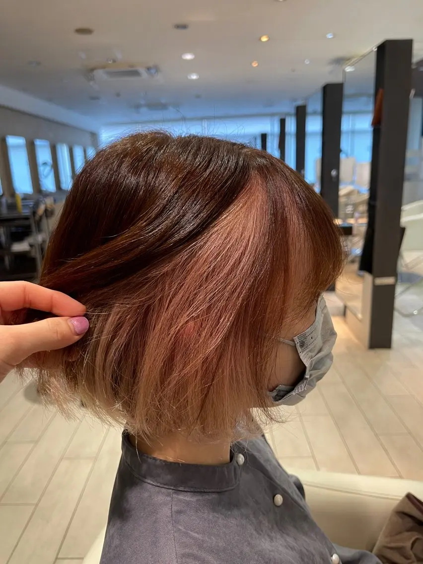 ショート カラー ヘアカラー トリートメント 【AIR銀座】 園田萌華のヘアスタイル