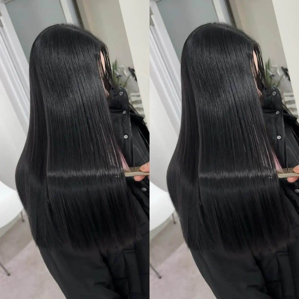 ロング カット 縮毛矯正 トリートメント 艶髪🫧髪質改善 縮毛矯正✨影山湧市のヘアスタイル