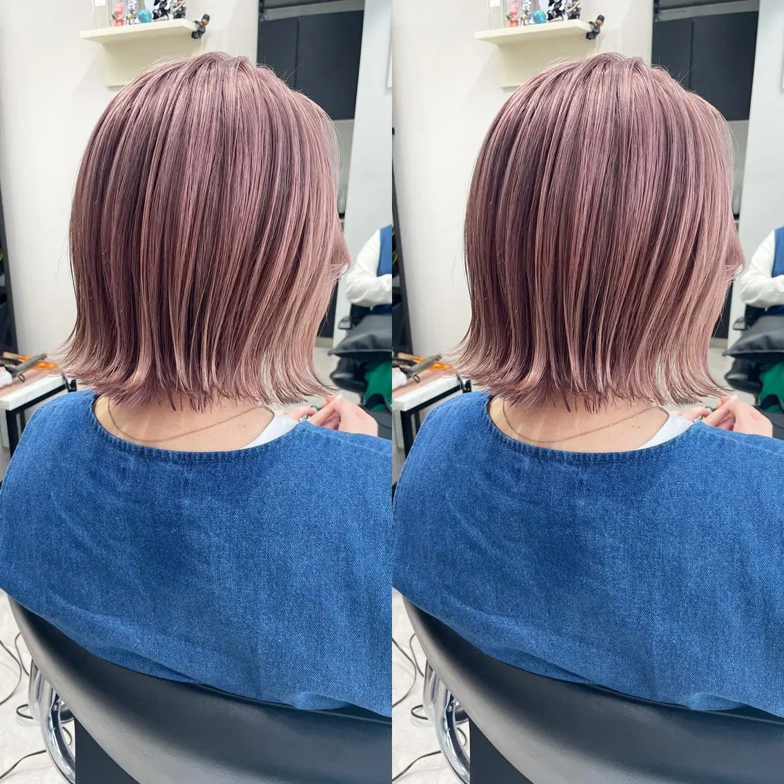ミディアム カラー カット ヘアカラー トリートメント 髪質改善will hairdesignのヘアスタイル