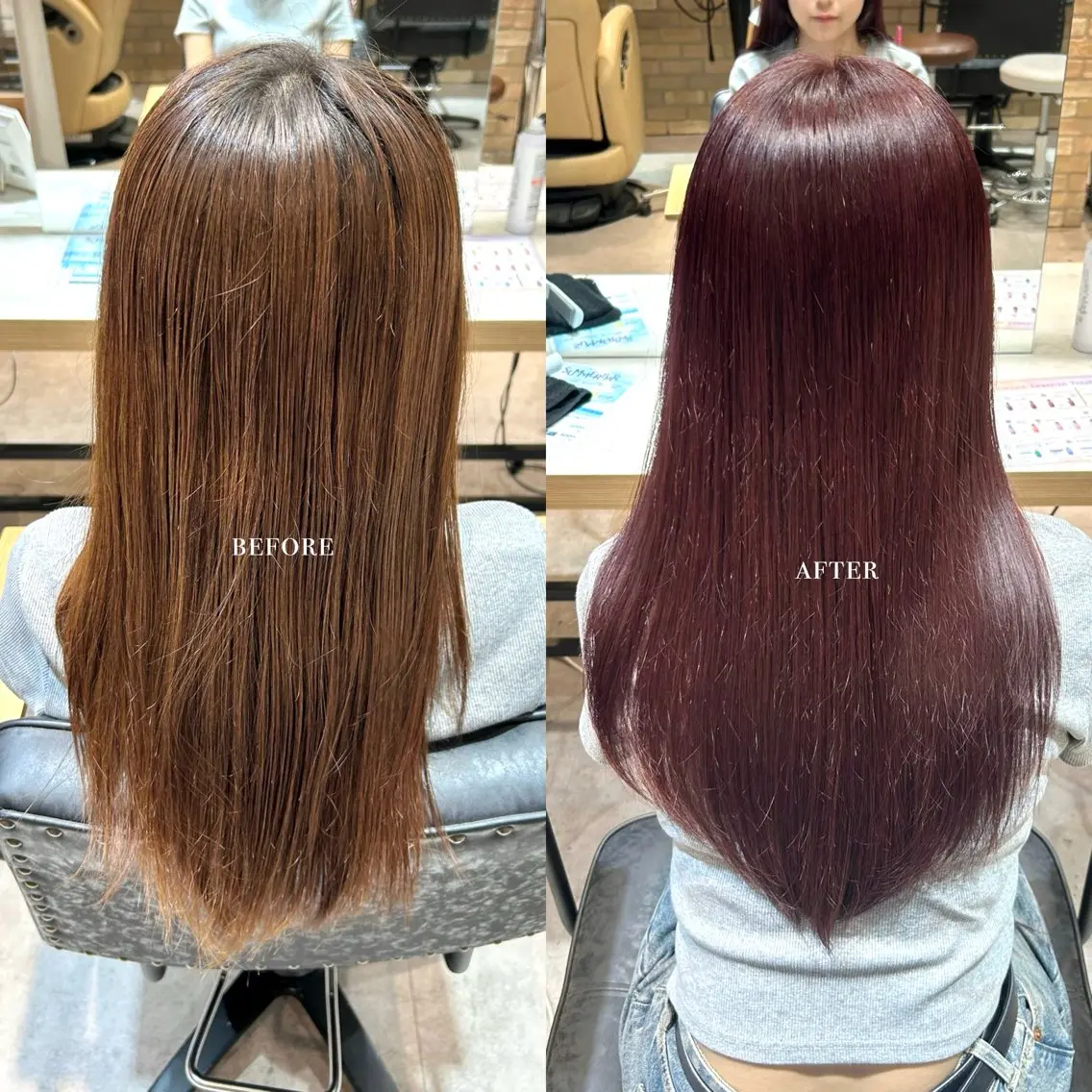ロング カラー ヘアカラー 美髪縮毛 COCOROのヘアスタイル