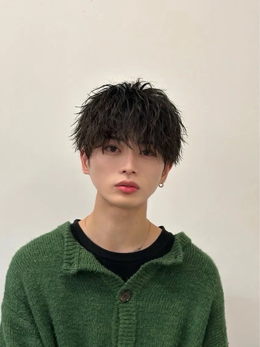 パーマ メンズ 🎨古着✖️ ハイトーンYui🎨のヘアスタイル