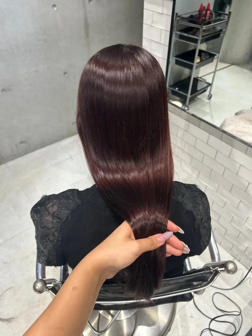 ロング カラー ヘアアレンジ カット ヘアカラー トリートメント ボブ艶モテカラー🫧 カリンのヘアスタイル