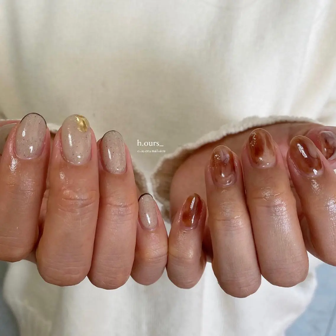ネイル ニュアンスネイル ハンドネイル h.ours _のネイルデザイン