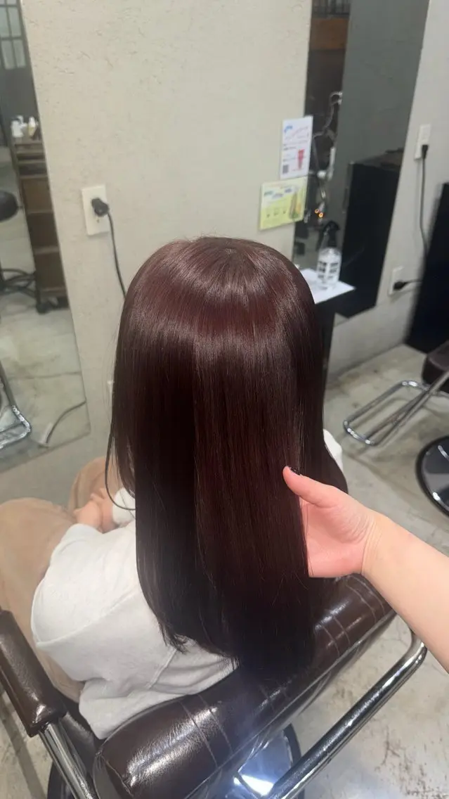 セミロング カラー ブラウンカラー ピンクカラー ピンクブラウン ヘアカラー 小池 かなこのヘアスタイル