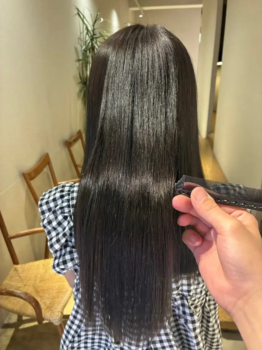 ロング カット 縮毛矯正 トリートメント 【髪質改善】 【縮毛矯正】のヘアスタイル