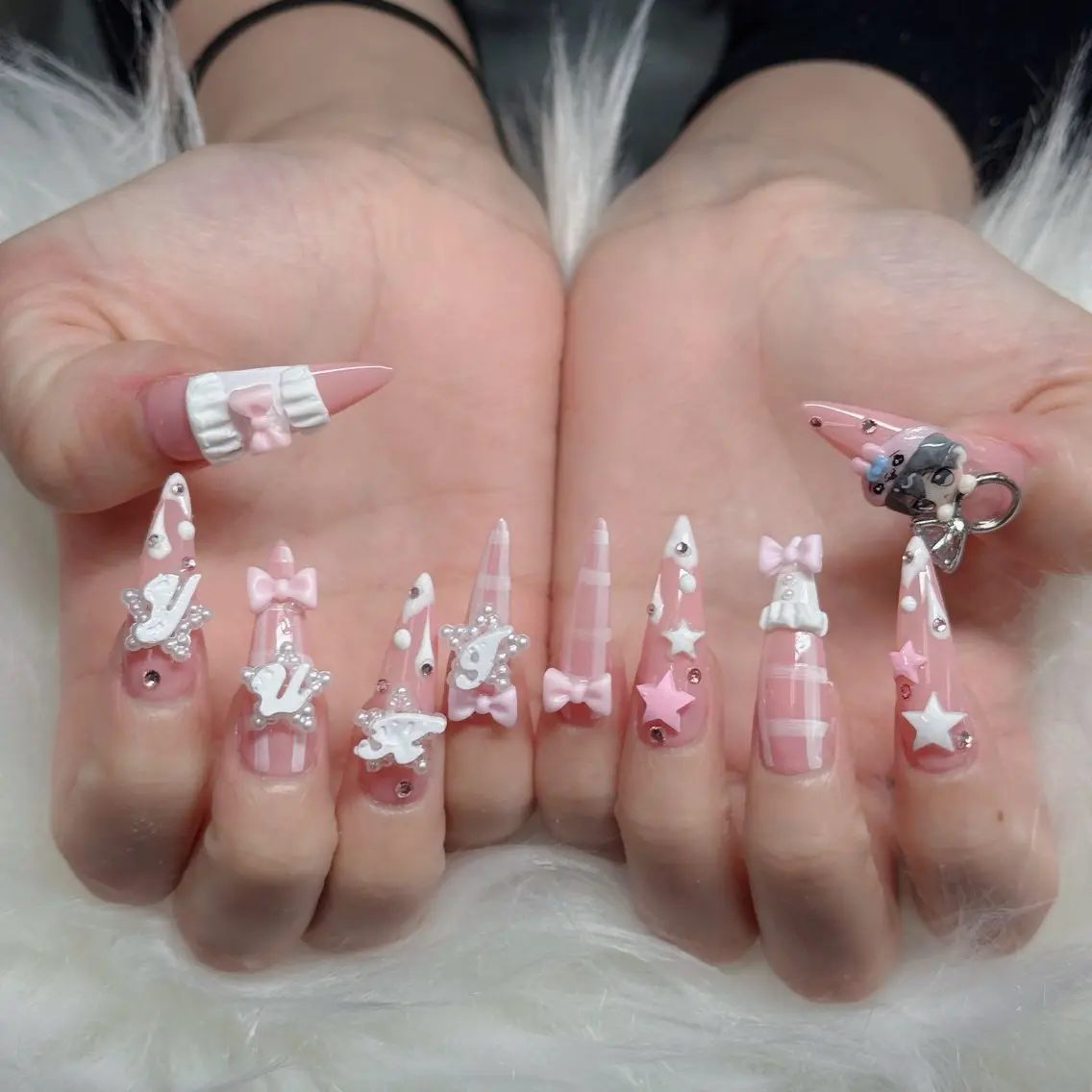 ネイル フットネイル フレンチネイル グラデーション 韓国ネイル ロングネイル Hani Nail Salonのネイルデザイン