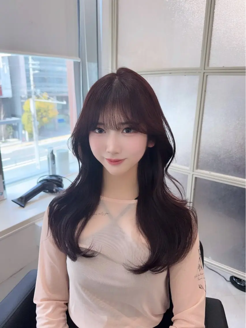 ロング カラー ラベンダーカラー ピンクカラー ピンクラベンダー カット ヘアカラー トリートメント 韓国ヘア/髪質改善 /natsuki🧸のヘアスタイル