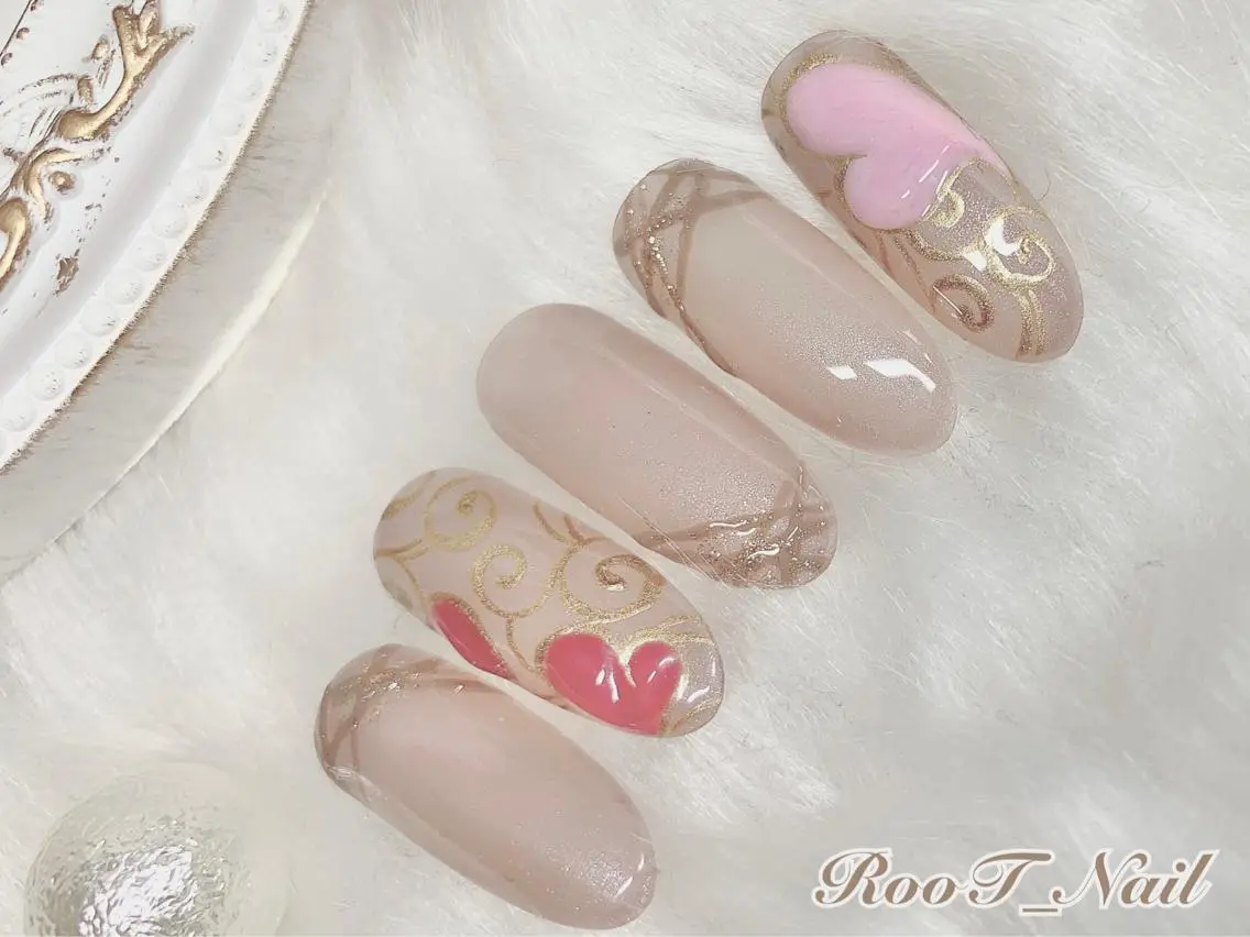 メンズ ネイル バレンタイン ハンドネイル RooT Nailのネイルデザイン