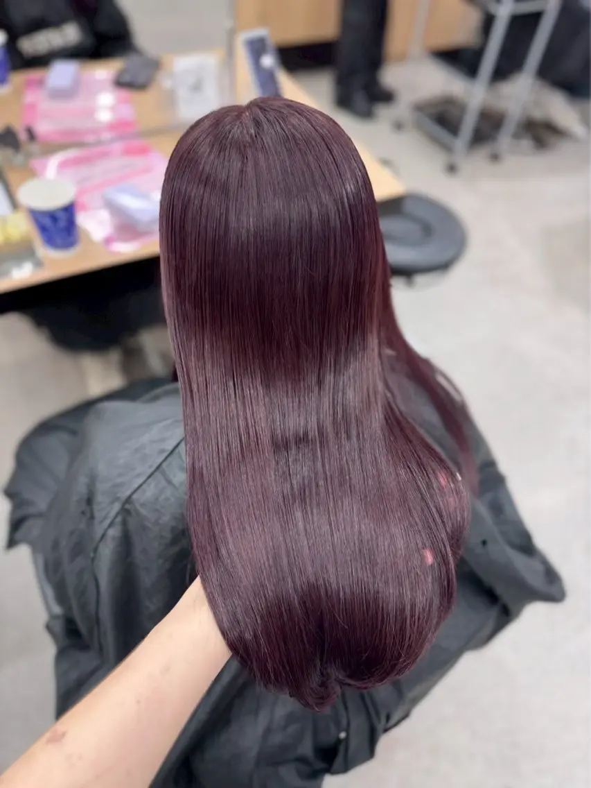 ロング ヘアカラー トリートメント 🥀似合わせカラー× 中韓mix うた🥀のヘアスタイル