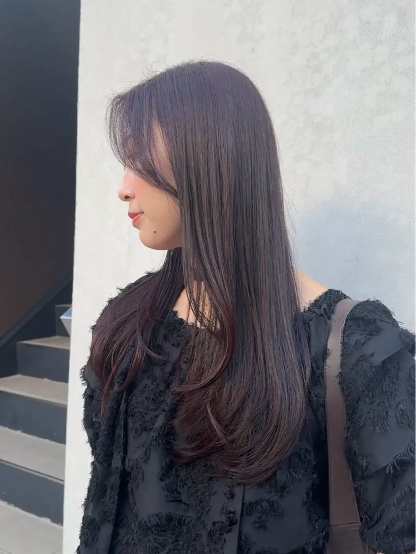 ロング ヘアカラー ひらい るなのヘアスタイル