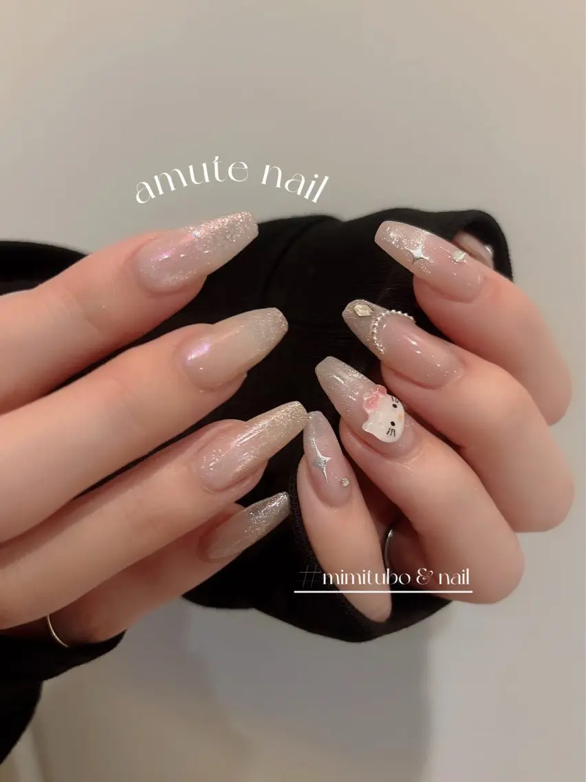 爪を伸ばしたい方に✨チップ長さ出しandワンカラーの写真