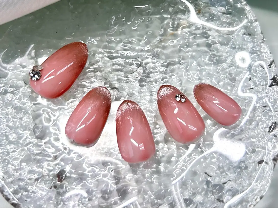 ネイル アートネイル ジェルネイル マグネットネイル ニュアンスネイル パラジェル Nail Neige🐈🌙のネイルデザイン
