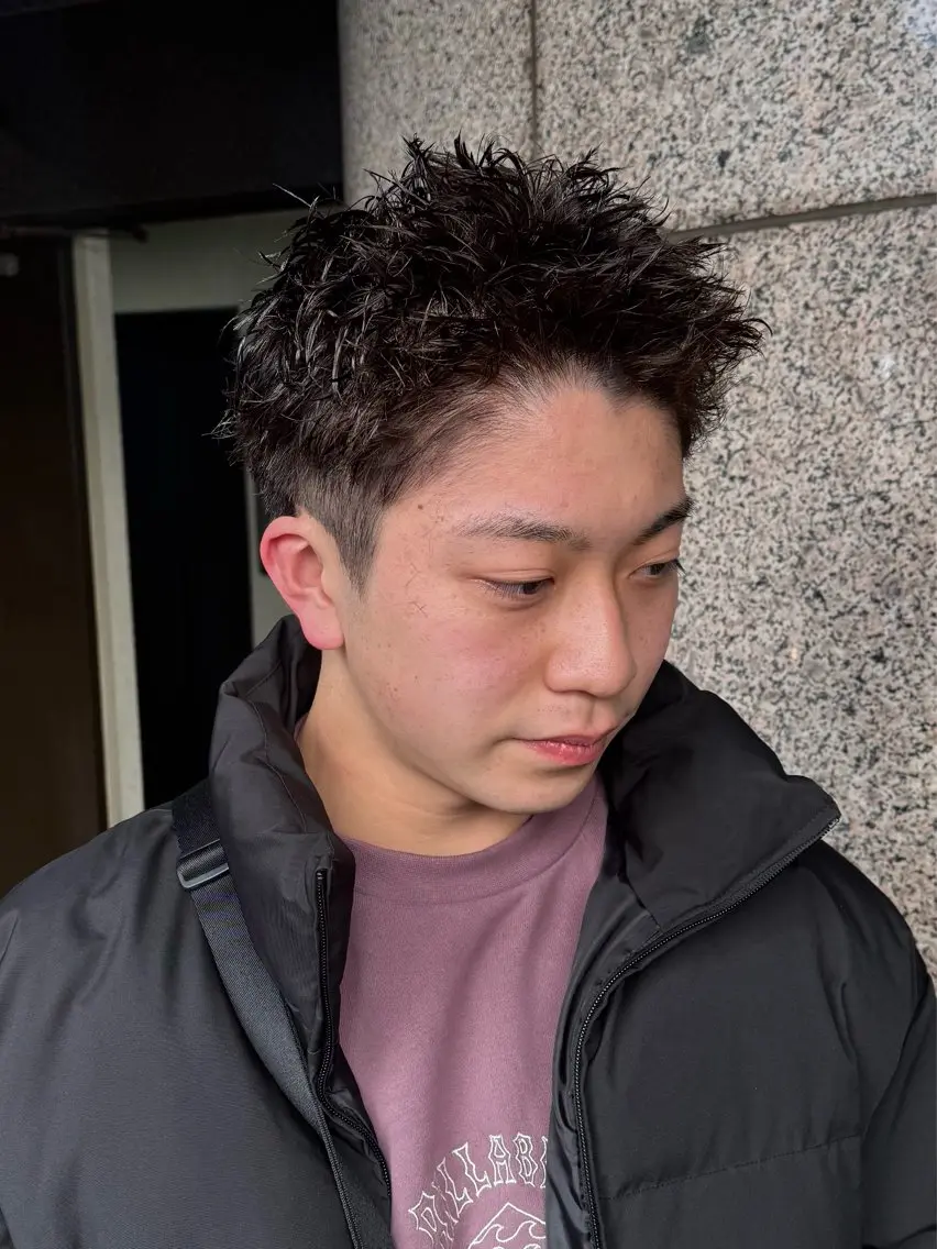 ショート メンズ カット パーマ 柏メンズカットパーマ NO.1タイチのヘアスタイル
