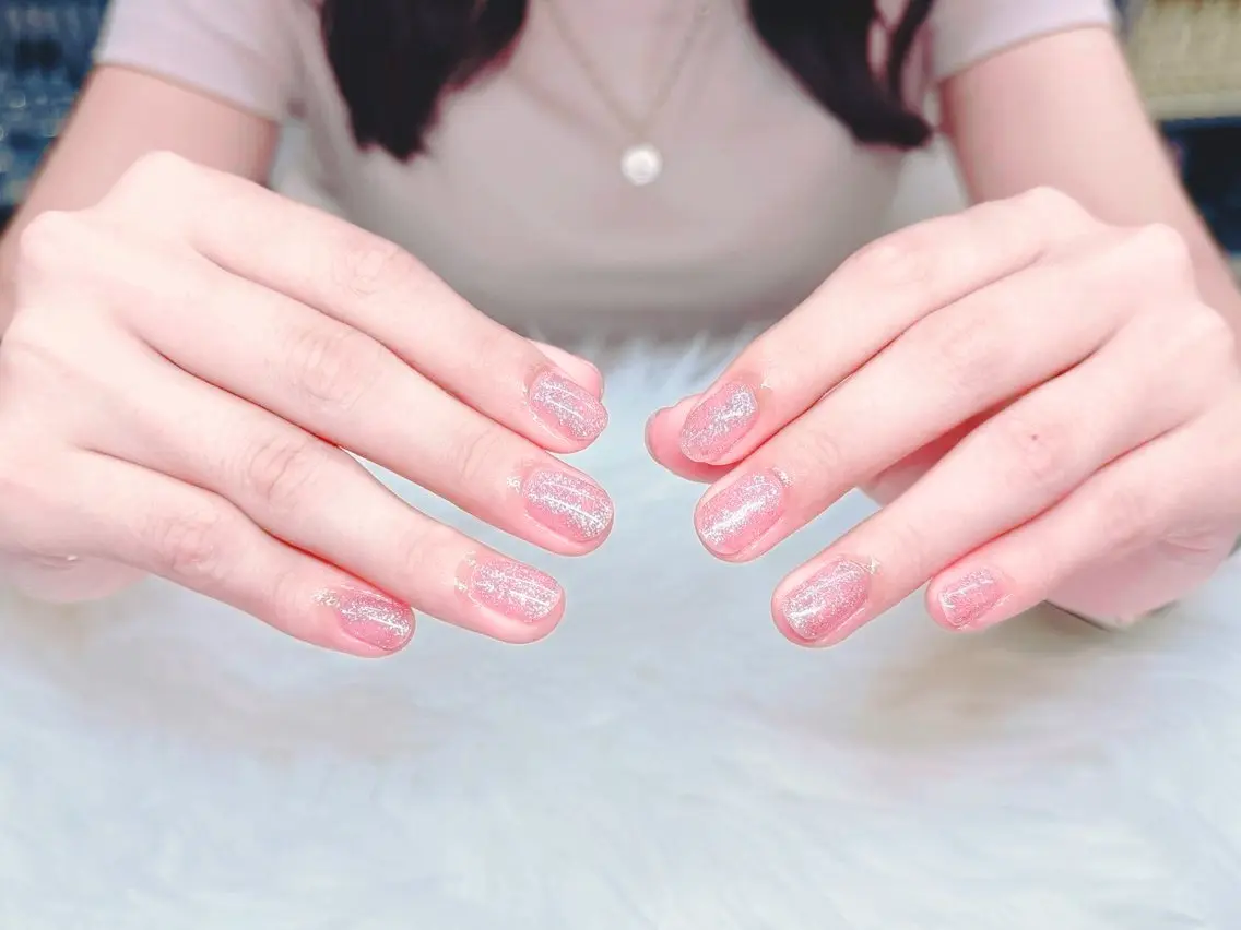 ショート 韓国風ヘア ハンドネイル GOHOUBI Nail 心斎橋店のネイルデザイン