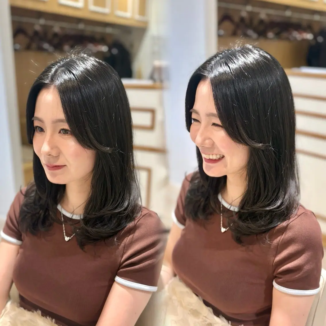 セミロング カラー カット ヘアカラー トリートメント 🩰Kurumi🩰 レイヤーカットのヘアスタイル