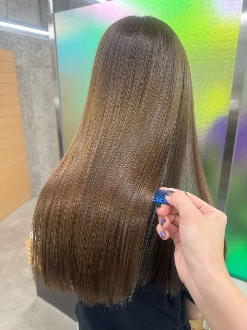 ロング 髪質改善 トリートメント ヘアカラー 髪質改善×艶髪 🤍amane🤍のヘアスタイル