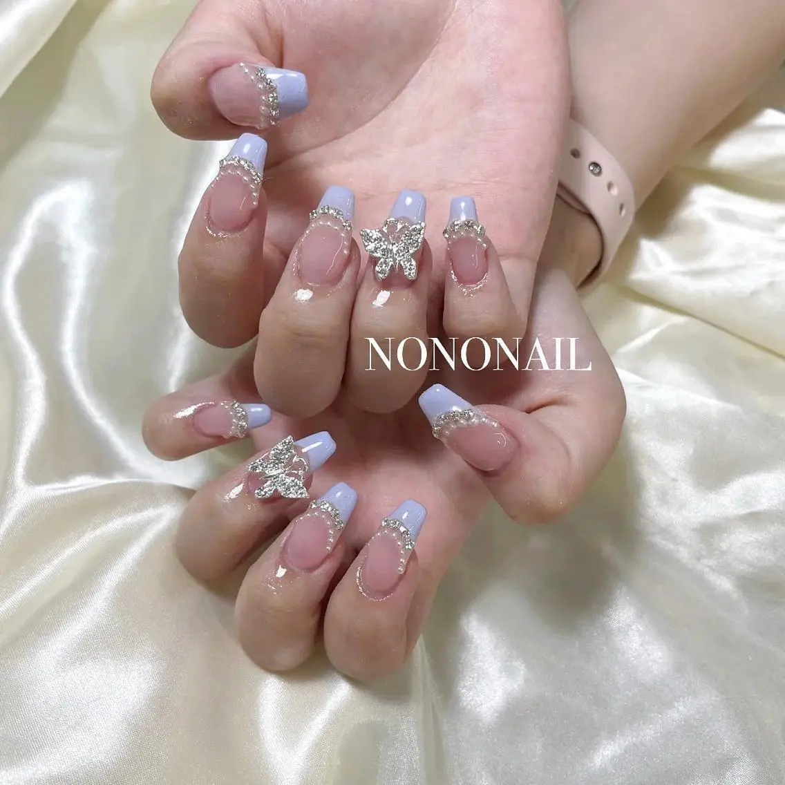 ネイル チークネイル フラッシュネイル ハート キラキラネイル 韓国ネイル nono/ 熊取ネイルサロンのネイルデザイン