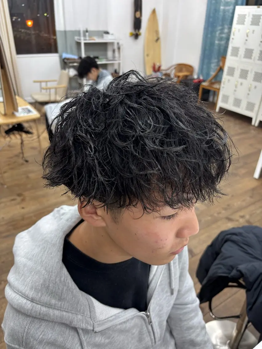 パーマ メンズ カット パーマ メンズ特化サロン Ryomaのヘアスタイル