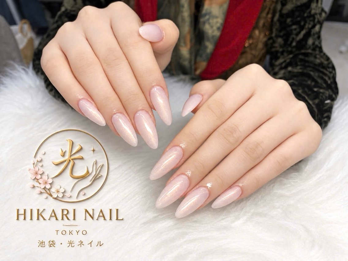 ネイル チークネイル 長さ出し フレンチネイル ガーリー ハロウィン フットネイル HikariNail Ikebukuroのネイルデザイン