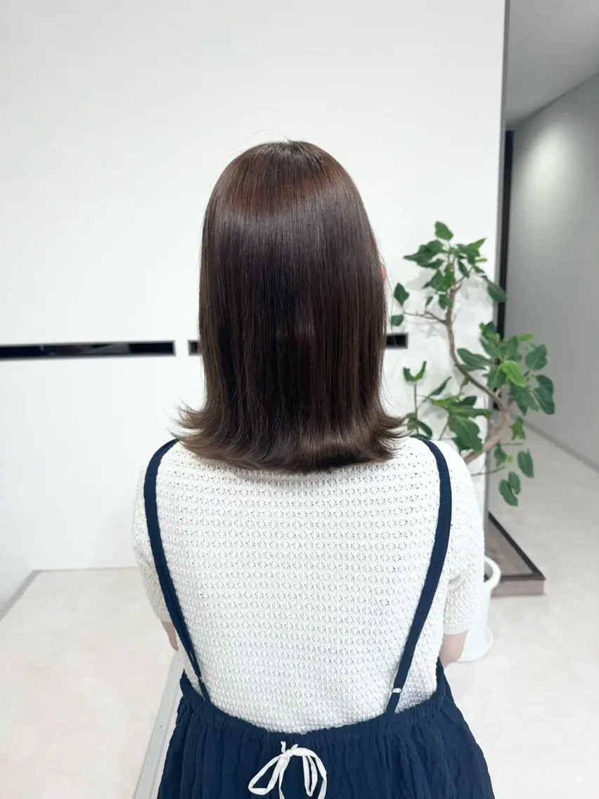 ミディアム カラー ベージュカラー カット ヘアカラー amoretto _kokoroのヘアスタイル
