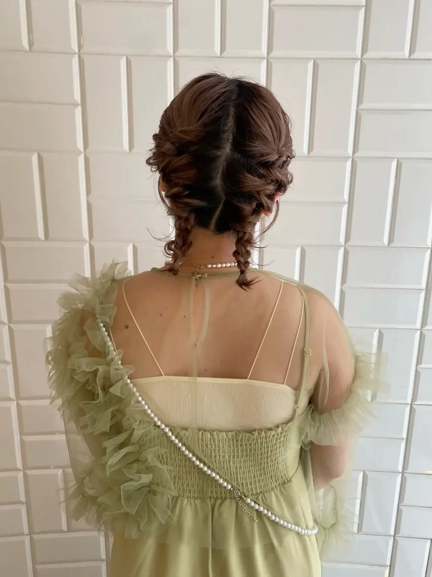 ショート ヘアセット みやけ ひなのヘアスタイル