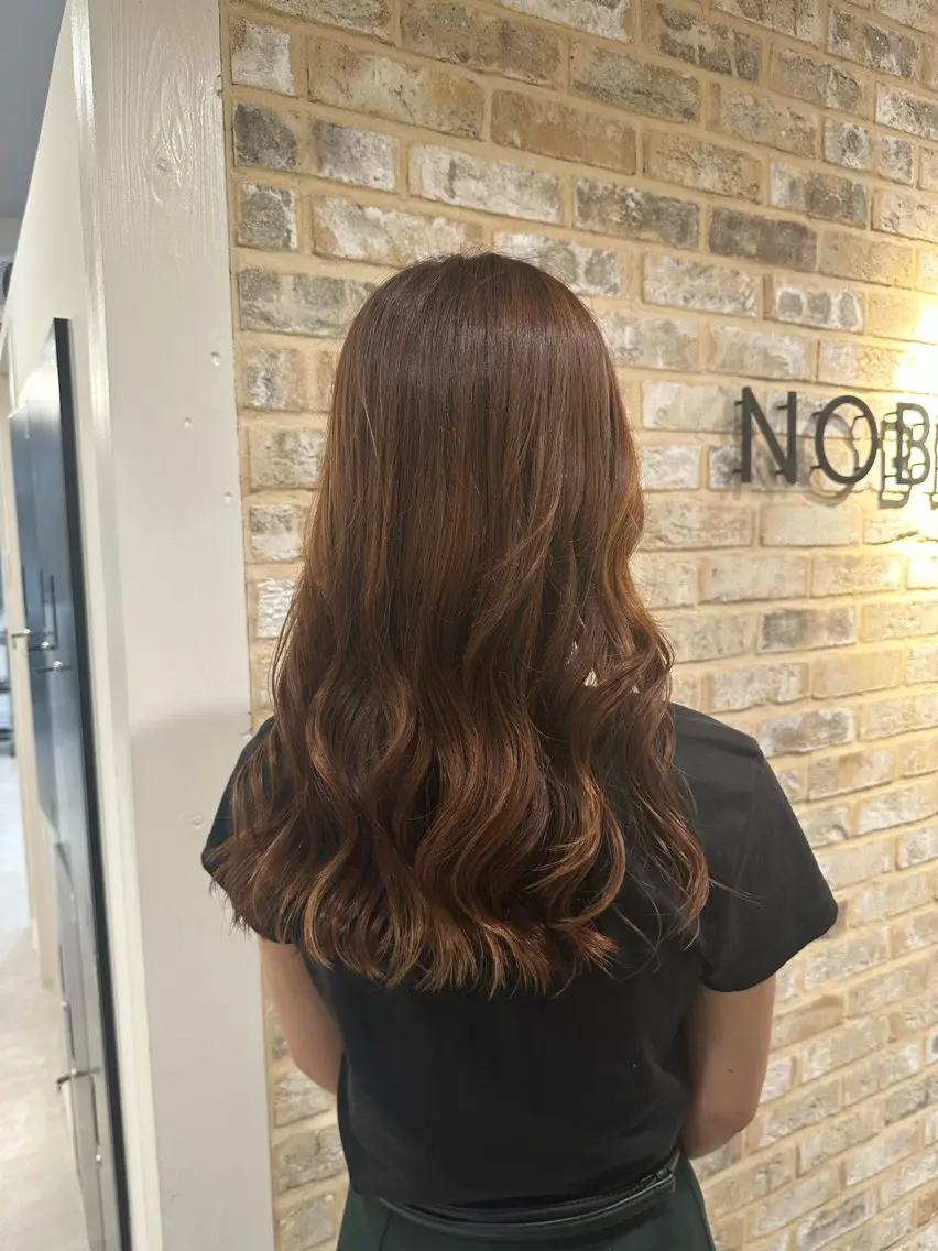 カラー ベージュカラー ブリーチ ココアベージュ ブリーチなしカラー kano🌈ハッシュ カット/レイヤーのヘアスタイル